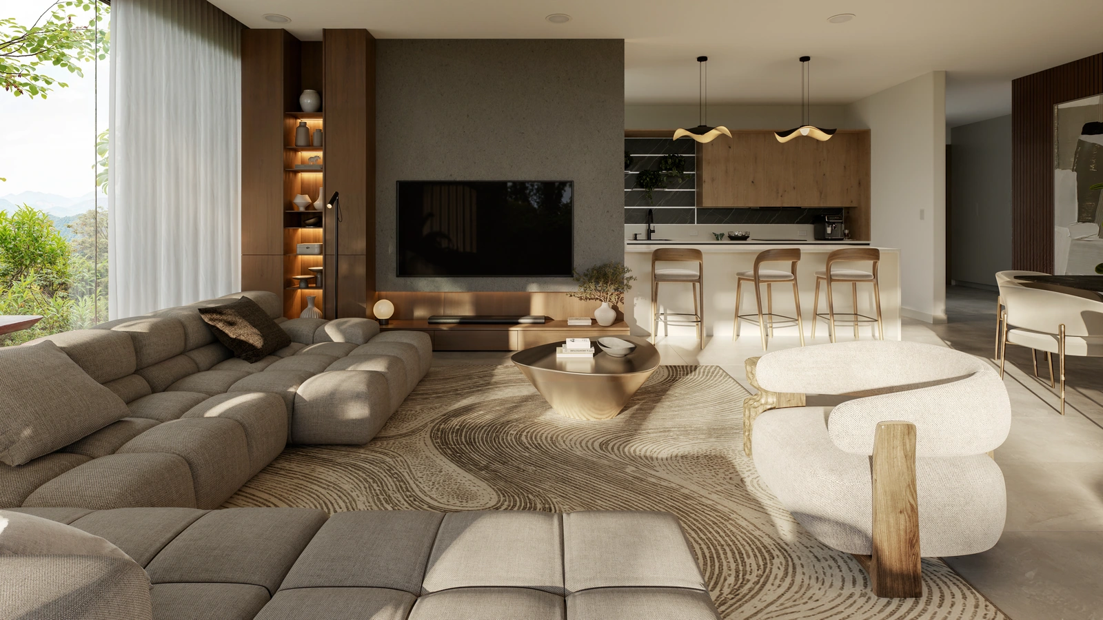 Attali Escazú — Integrated Living and Dining Area, view 5